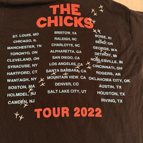 The Chicks Tour 2022 Short Sleeve Black Concert T-Shirt Unisex Small - Picture 8 of 8